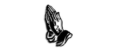 DNSEMP-L-516-BK-WT Black Praying Hands White